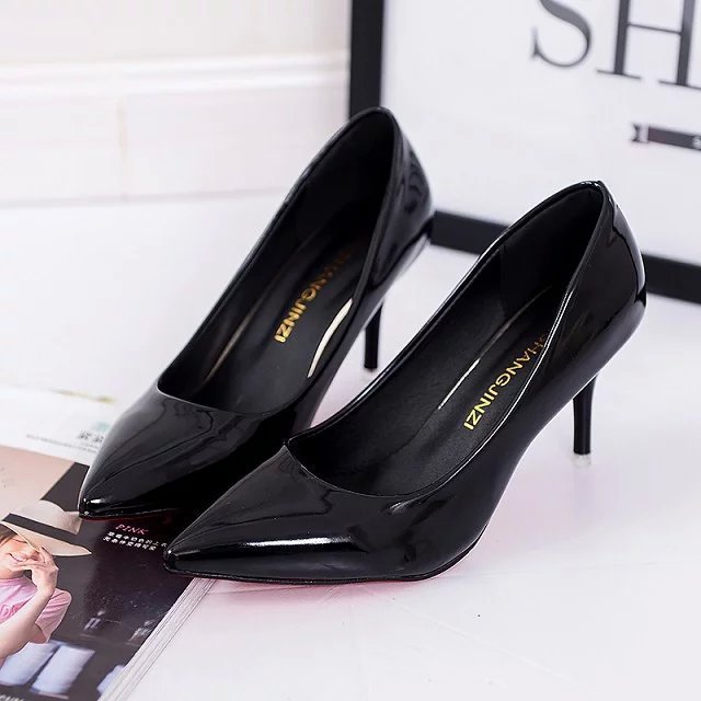 Lady High Heels – Pure Color Elegant Pumps